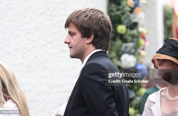 Ernst August von Hannover jr. Attends the wedding of Maria Theresia Princess von Thurn und Taxis and Hugo Wilson at St. Joseph Church in Tutzing on...