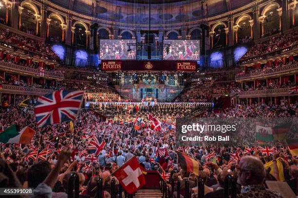 Atmosphere at Last Night Of The Proms at Royal Albert Hall on September 13, 2014 in London, United Kingdom.