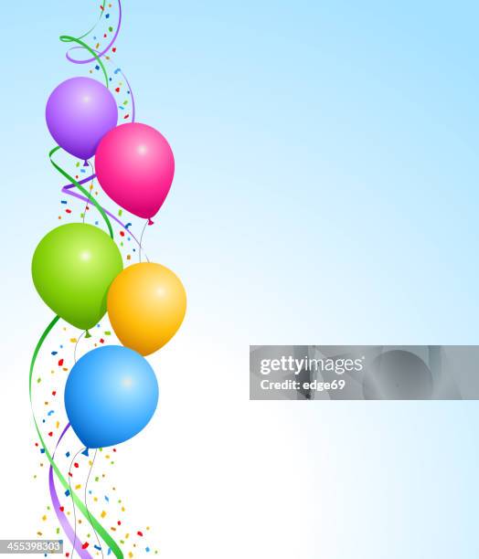 party balloons background - birthday balloons stock illustrations