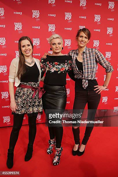 The Band Elaiza attends the red carpet prior to the New Pop Festival 'Das Special' at Festspielhaus on September 13, 2014 in Baden-Baden, Germany.