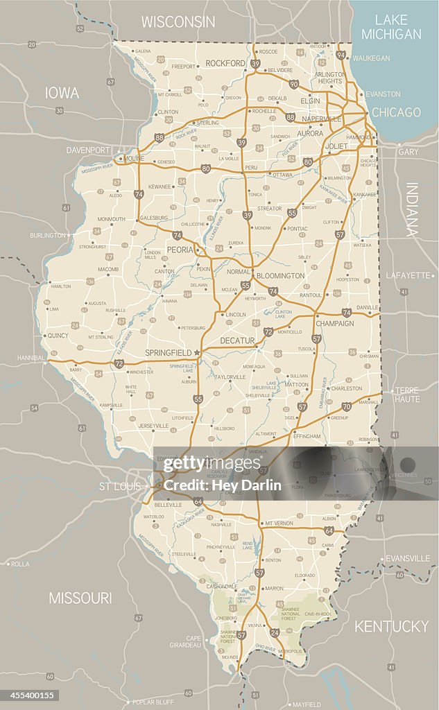 Mapa de Illinois