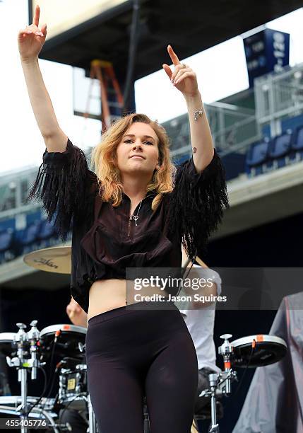 MusicianGeorgia Nott performs at Buzz Beach Ball 2014 at Sporting Park on September 5, 2014 in Kansas City, Kansas.