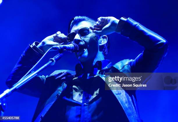 Musician Alex Turner of Arctic Monkeys performs at Buzz Beach Ball 2014 at Sporting Park on September 5, 2014 in Kansas City, Kansas.