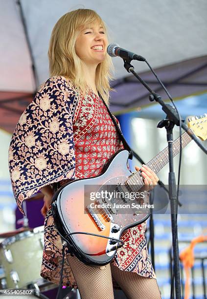 Musician Lauren Larson of Ume performs at Buzz Beach Ball 2014 at Sporting Park on September 5, 2014 in Kansas City, Kansas.