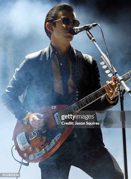 Musician Alex Turner of Arctic Monkeys performs at Buzz Beach Ball 2014 at Sporting Park on September 5, 2014 in Kansas City, Kansas.