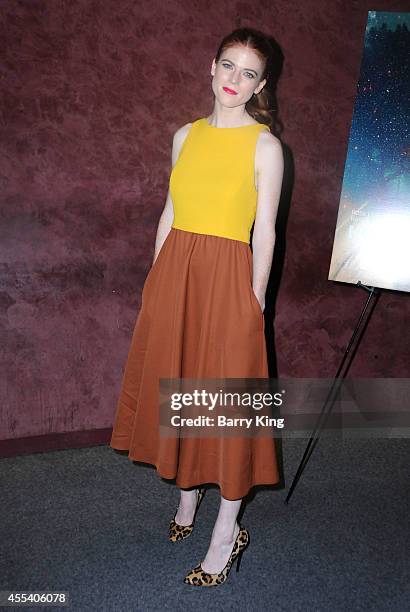 Actress Rose Leslie attends the Los Angeles premiere of 'Honeymoon' at the Landmark Theater on August 26, 2014 in Los Angeles, California.