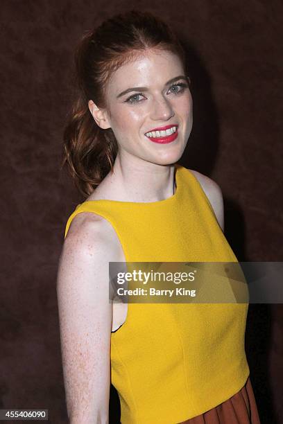 Actress Rose Leslie attends the Los Angeles premiere of 'Honeymoon' at the Landmark Theater on August 26, 2014 in Los Angeles, California.