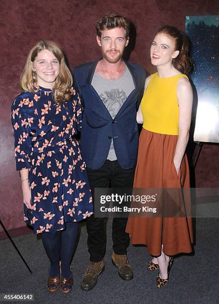 Director Leigh Janiak, actor Harry Treadaway and actress Rose Leslie attend the Los Angeles premiere of 'Honeymoon' at the Landmark Theater on August...