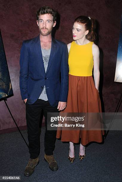 Actor Harry Treadaway and actress Rose Leslie attend the Los Angeles premiere of 'Honeymoon' at the Landmark Theater on August 26, 2014 in Los...