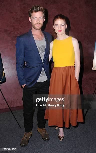 Actor Harry Treadaway and actress Rose Leslie attend the Los Angeles premiere of 'Honeymoon' at the Landmark Theater on August 26, 2014 in Los...