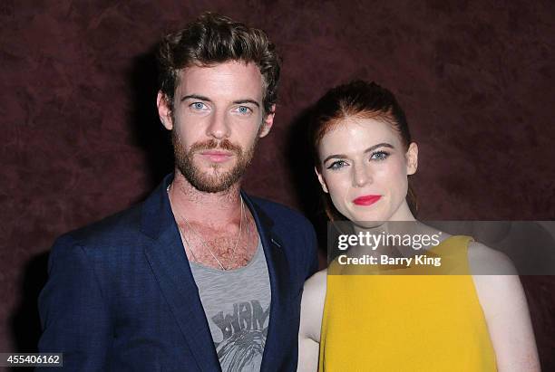 Actor Harry Treadaway and actress Rose Leslie attend the Los Angeles premiere of 'Honeymoon' at the Landmark Theater on August 26, 2014 in Los...