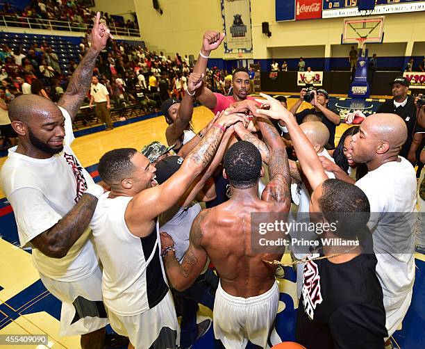 Ludacris, Lahmard Tate, Josh Powell, Larenz tate, Trinidad James, Larron Tate, Dwight Howard, Lahmard Tate, Kenny Burns and Jarrett Jack attends the...