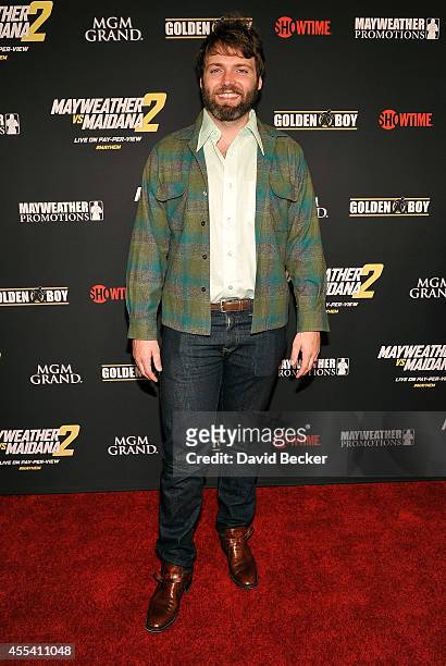Actor Seth Gabel arrives at Showtime's VIP prefight party for "Mayhem: Mayweather vs. Maidana 2" at the MGM Grand Garden Arena on September 13, 2014...