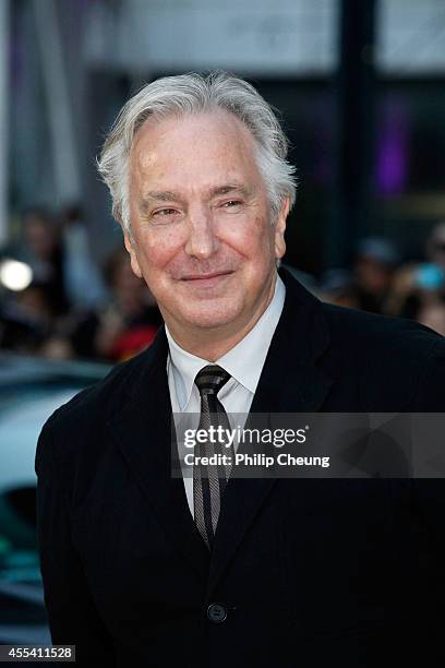 Director/actor Alan Rickman attends the "A Little Chaos" premiere during the 2014 Toronto International Film Festival at Roy Thomson Hall on...