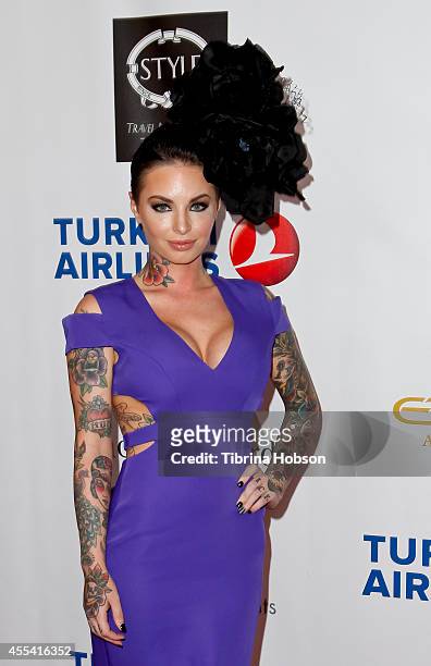 Christy Mack attends the Face Forward gala, supporting victims of domestic abuse at Millennium Biltmore Hotel on September 13, 2014 in Los Angeles,...
