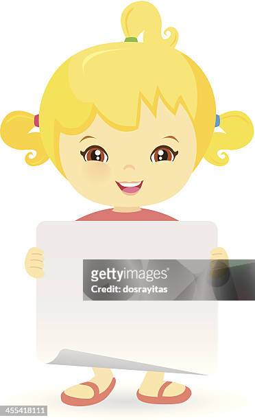 Little Girl Ponytail Cartoon High Res Illustrations - Getty Images