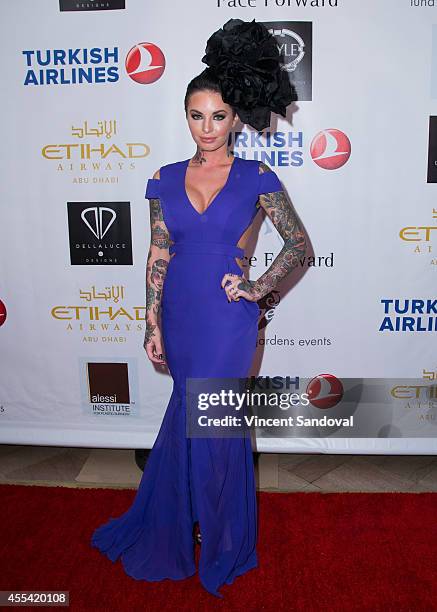 Christy Mack attends the Face Forward Foundation's Charity Gala supporting victims of domestic abuse at Millennium Biltmore Hotel on September 13,...