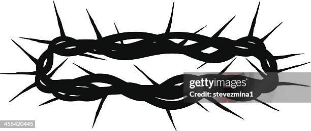 crown of thorns - crown of thorns stock illustrations