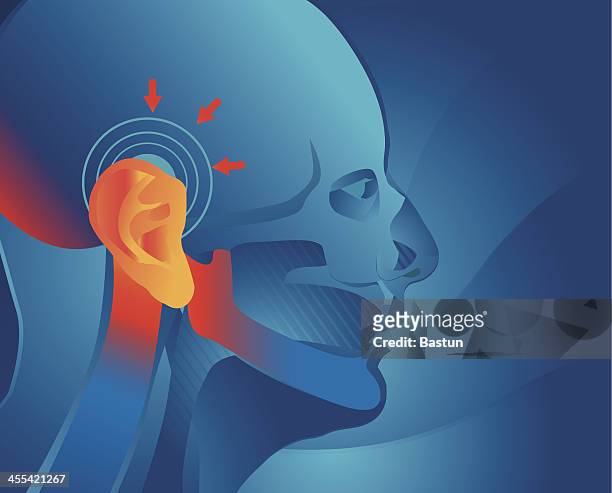 ear pain - word of mouth stock illustrations