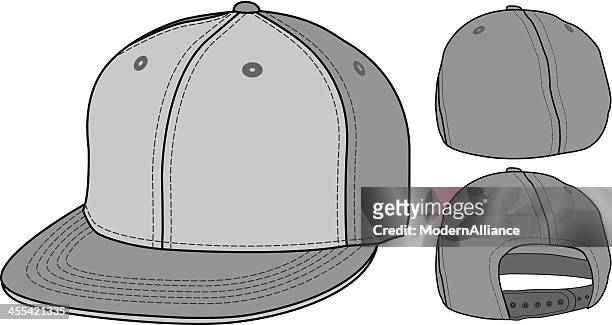 flacher mützenschirm urban sitz und verstellbare kappe cap - flat cap stock-grafiken, -clipart, -cartoons und -symbole