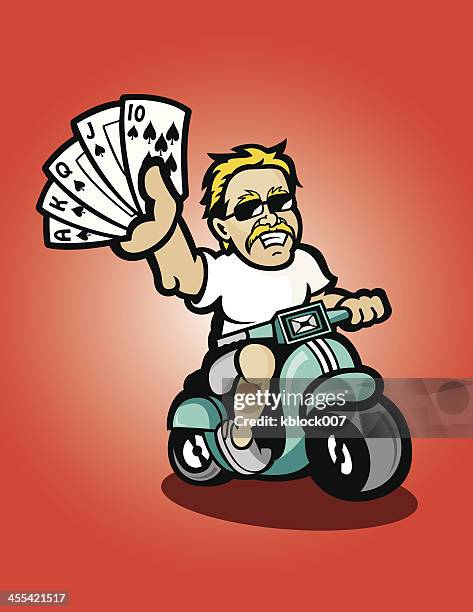 poker run - good hand stock illustrations