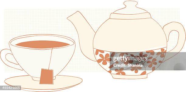five o'clock tea - five o clock tea stock illustrations
