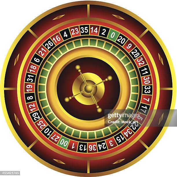 stockillustraties, clipart, cartoons en iconen met roulette wheel - roulettewiel