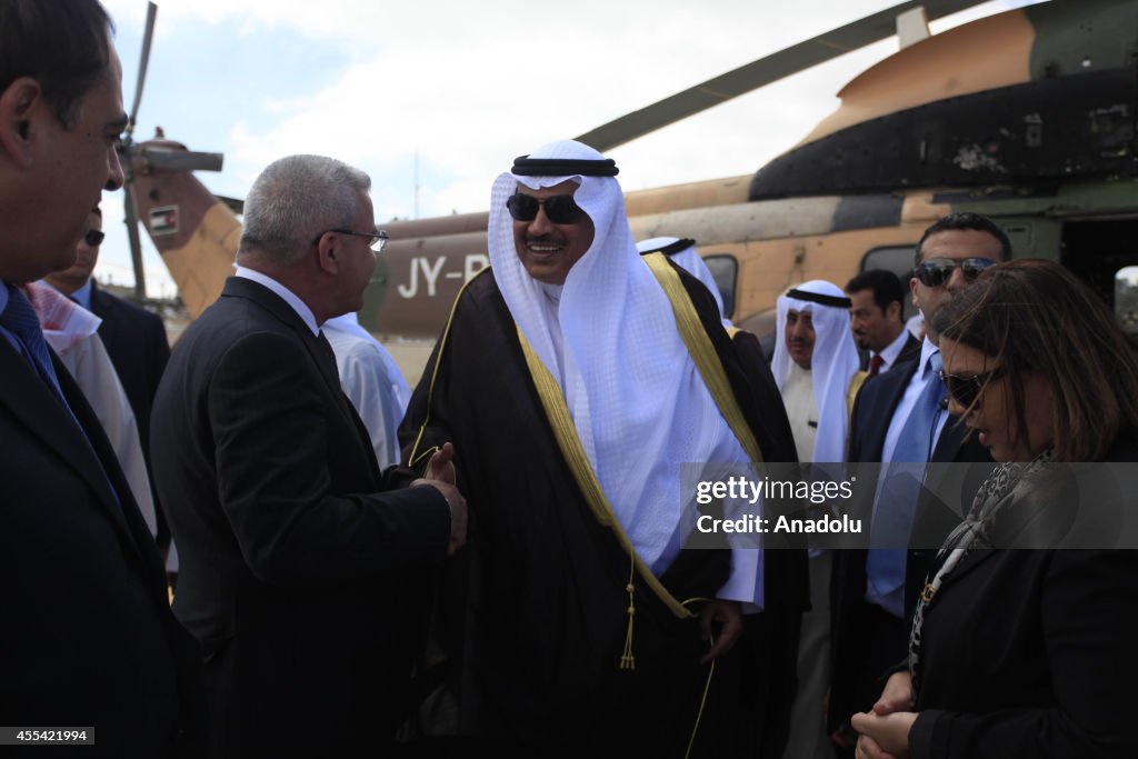 Al Sabah foreign minister of Kuwait in West Bank