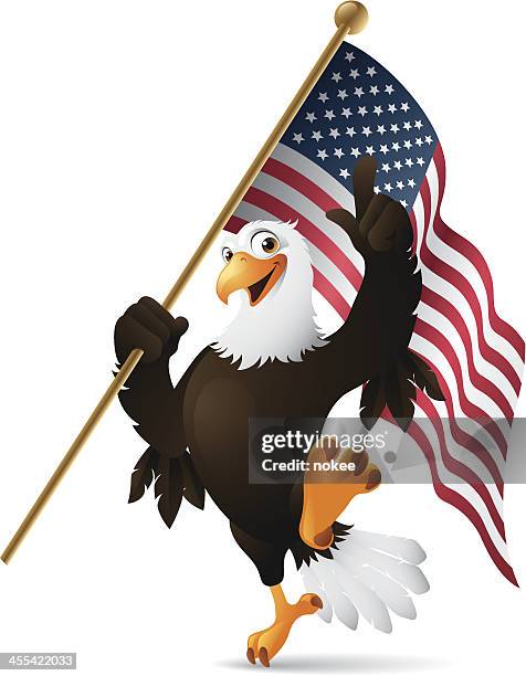 patriotic eagle - flag - american flag eagle stock illustrations