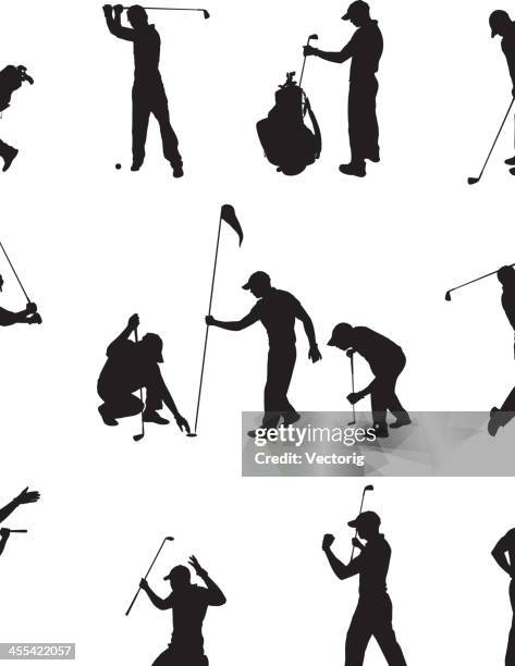 golf - follow through stock illustrations