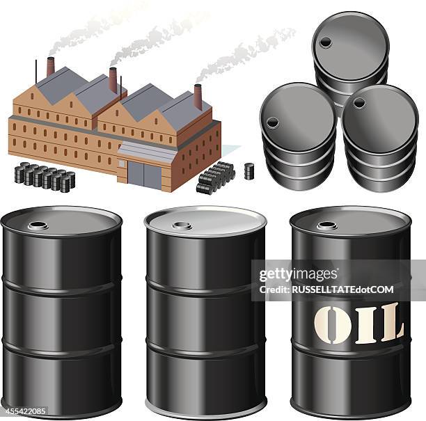 fuel müllhalde - ölfass stock-grafiken, -clipart, -cartoons und -symbole