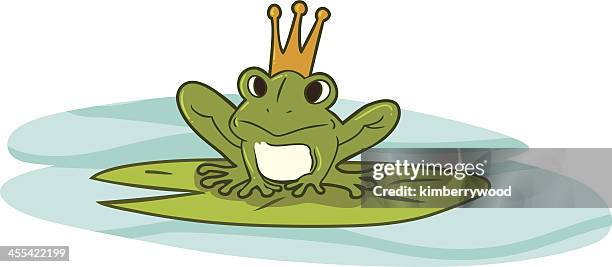 frog prince - froschkönig stock-grafiken, -clipart, -cartoons und -symbole