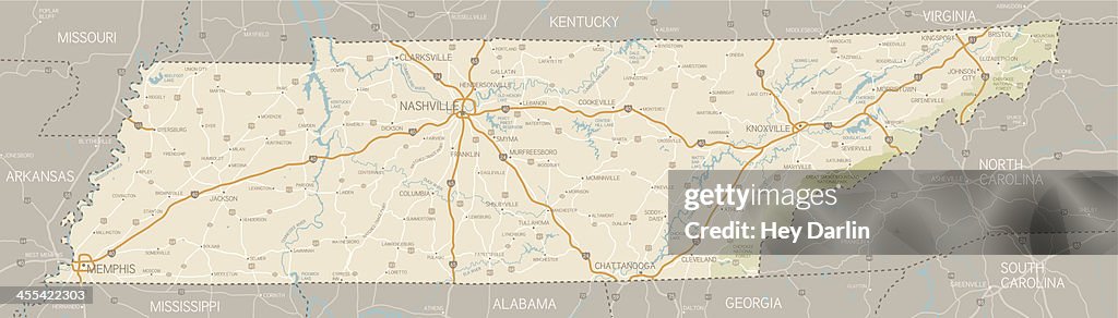 Mapa de Tennessee