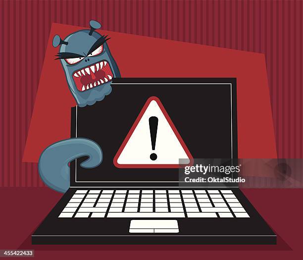 virus attacks - bite mark stock illustrations