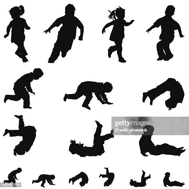 play time - somersault stock illustrations