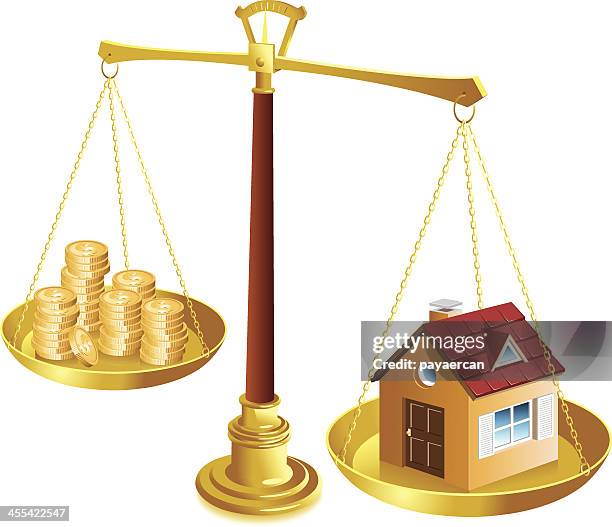 scales - equal housing symbol stock illustrations