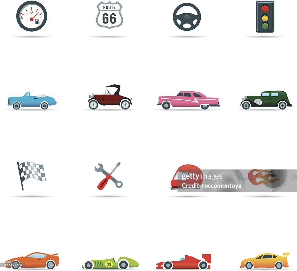 Icon set, Cars and Mechanics Color