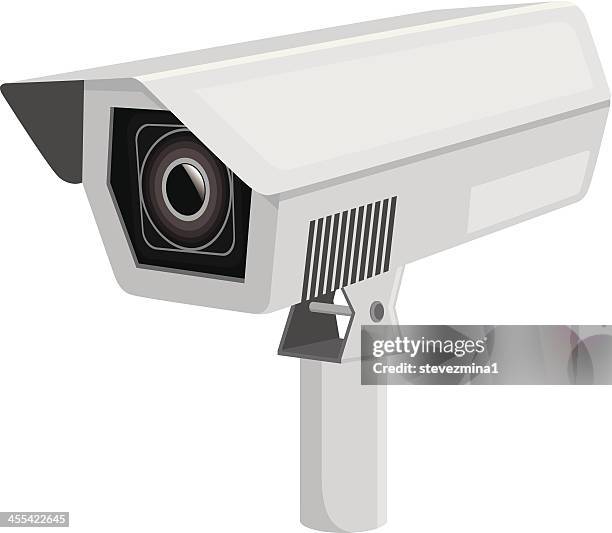 security camera - security camera isolated stock illustrations