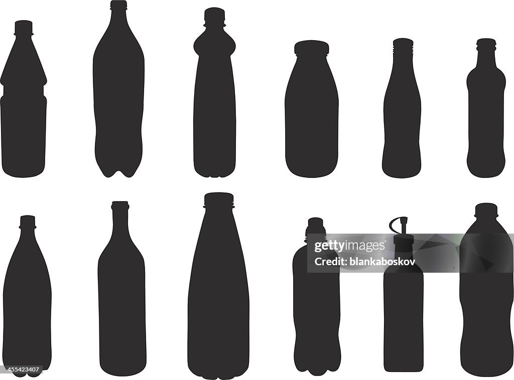Flasche Silhouetten