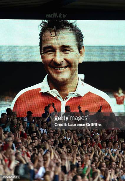 Fansremeber Brian Clough during the Sky Bet Championship match between Nottingham Forest and Derby County at City Ground on September 14, 2014 in...