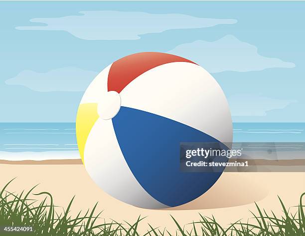 beach ball - inflatable ball stock illustrations