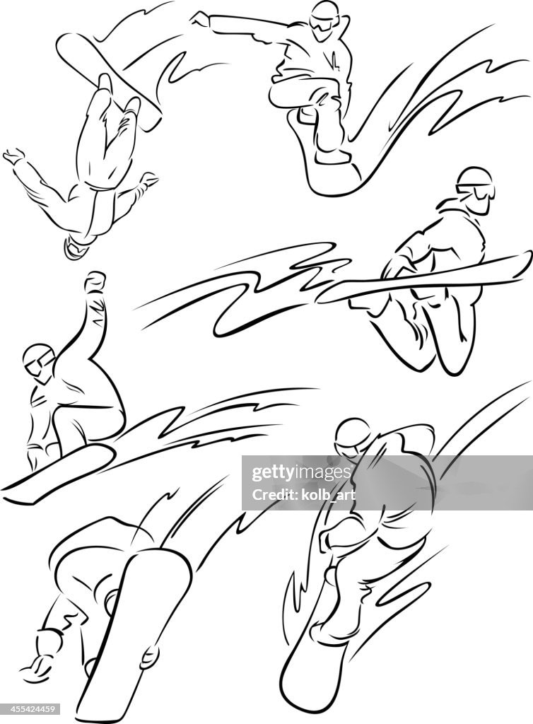 Snowboarding figures 2