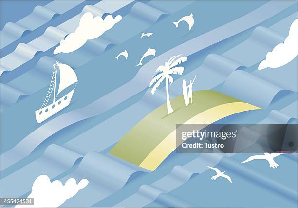 stockillustraties, clipart, cartoons en iconen met paper summer - 3d bird