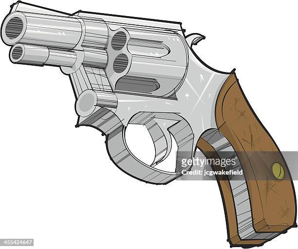 revolver - trigger warning stock illustrations
