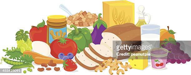healthy food group - cruet stock illustrations
