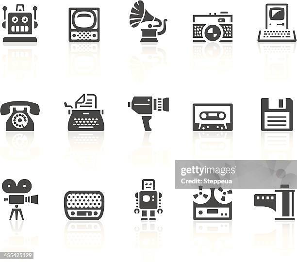 stockillustraties, clipart, cartoons en iconen met vintage icons - floppy disk