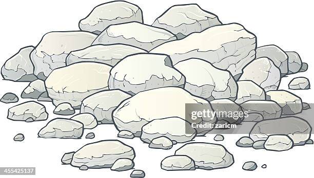 ilustraciones, imágenes clip art, dibujos animados e iconos de stock de rocas - piedra material de construcción