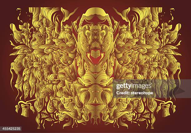 deep states - witch doctor stock illustrations