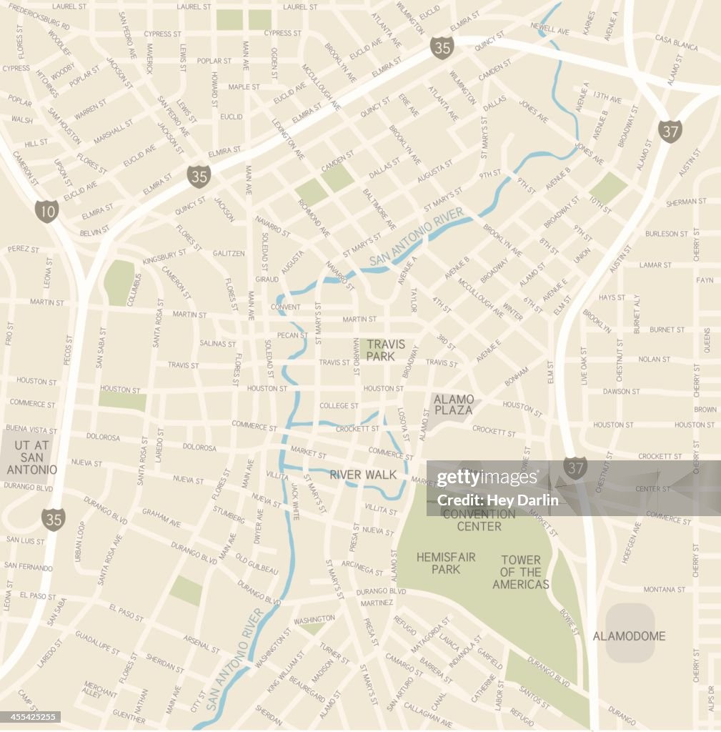 San Antonio Downtown Map