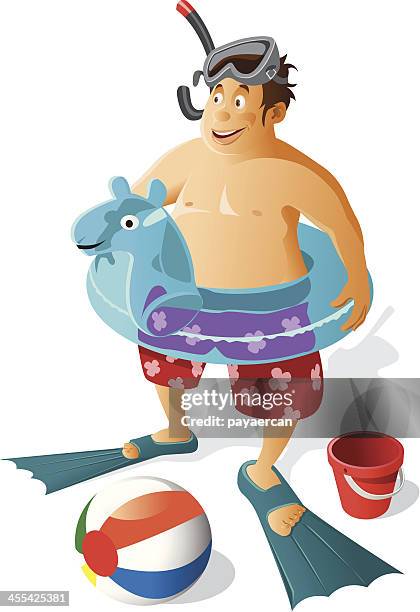 ilustraciones, imágenes clip art, dibujos animados e iconos de stock de natación - snorkel cartoon